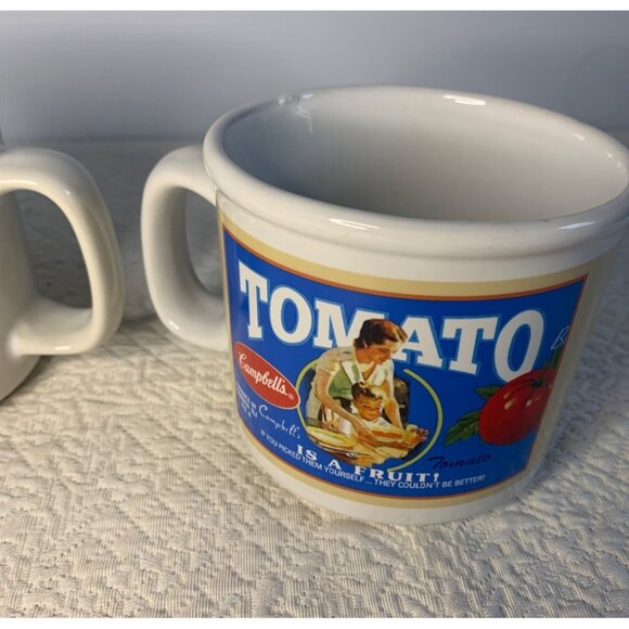 Cambell's Soup label soup cup bowl set of 2 by Houston Harvest 2005 - Picture 4 of 11